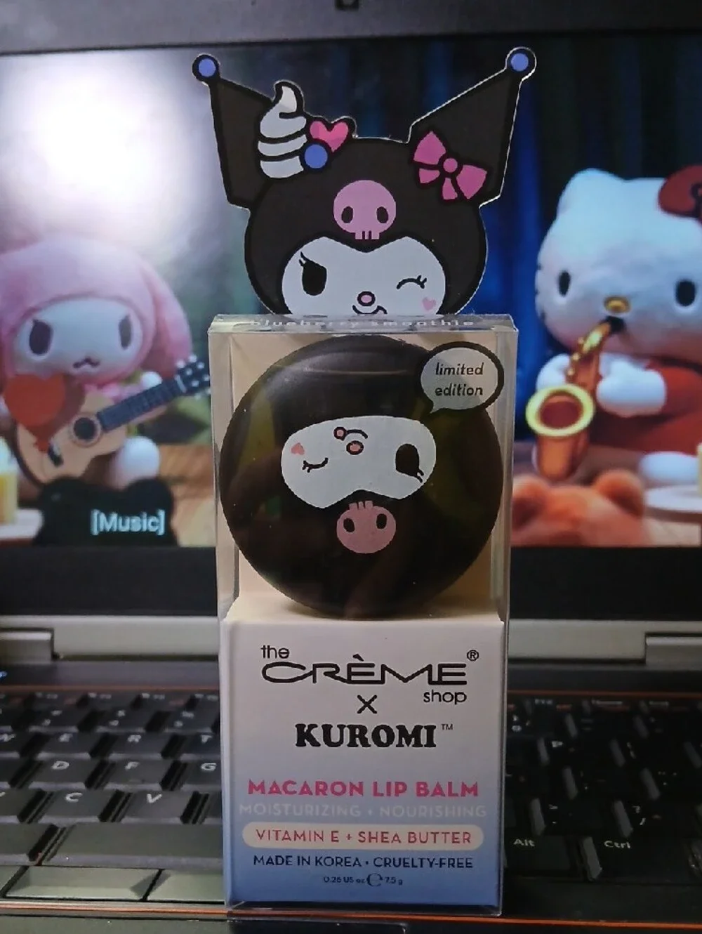 Target The Crème Shop x Kuromi Black & Pink Macaron Lip Balm
